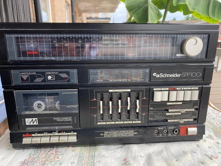 Hifi combinatie Schneider met equalizer en PU, Audio, Tv en Foto, Stereoketens, Gebruikt, Cassettedeck, Tuner of Radio, Overige merken