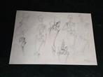 Twee grote schetsen van skelet, Antiek en Kunst, Ophalen of Verzenden