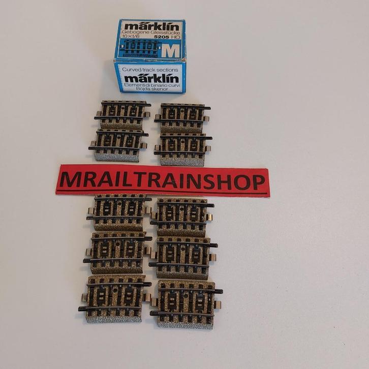 5205 MARKLIN HO - 10 x RAILS INCURVÉS OVP (2500370), Hobby & Loisirs créatifs, Trains miniatures | Échelle N, Comme neuf, Rails
