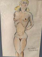 Han Rehm  Vrouwelijk Naakt  Aquarel  Gesigneerd en Gedateerd, Ophalen