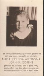 Bombardement Mortsel 5.4.1943 Maria Josefina Corens, Verzamelen, Bidprentjes en Rouwkaarten, Ophalen of Verzenden
