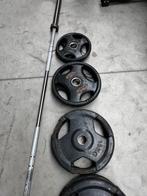 100kg Olympische Gewichten + Olympische Barbell, Ophalen, Gebruikt, Halterschijven