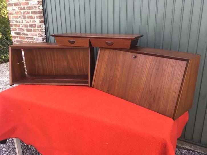 Vintage Louis van Teeffelen onderdelen 60s Webe Wall unit, Huis en Inrichting, Woonaccessoires | Etagères, Gebruikt, Ophalen
