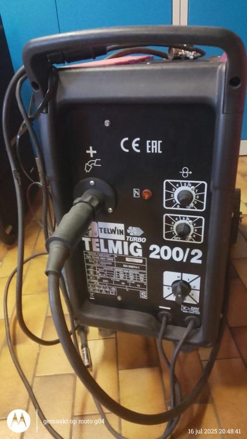 Las apparaat telwin 200/2 turbo, Doe-het-zelf en Bouw, Gereedschap | Lasapparaten, Nieuw, Ophalen of Verzenden