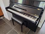 Buffetpiano zwart hoogglans met stoel en metronoom, Ophalen, Zwart, Zo goed als nieuw, Piano