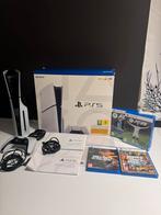PS5 Slim Disk Edition – Complete Set met 4 Topgames!, Enlèvement ou Envoi, Comme neuf, Playstation 5