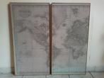 Vintage wereldkaart, Antiek en Kunst, Antiek | Schoolplaten, Ophalen of Verzenden