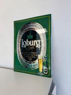 Loburg bier oud reclamebord, Verzamelen, Ophalen of Verzenden, Gebruikt, Reclamebord, Plaat of Schild, Overige merken
