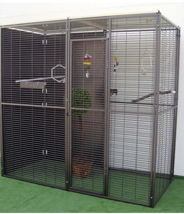 voliere 2x1x2m voliere jardin cage perroquet ara gris gabon, Dieren en Toebehoren, Vogels | Hokken en Kooien, Nieuw, Volière, Metaal