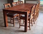 Teak interieur, 1 tafel met 8 stoelen, dressoir en tv kast., Huis en Inrichting, Complete eetkamers, Ophalen, Zo goed als nieuw
