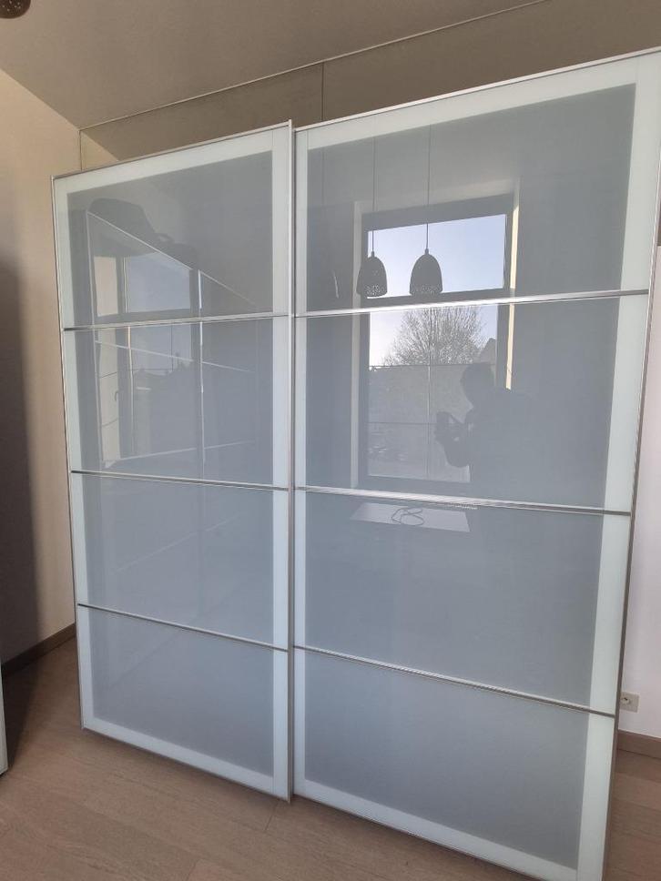 2 kleerkasten met schuifdeuren (type Ikea PAX), Huis en Inrichting, Kasten | Kleerkasten, Gebruikt, 200 cm of meer, 150 tot 200 cm