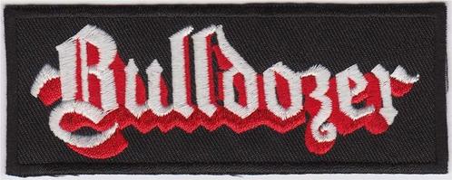 Bulldozer stoffen opstrijk patch embleem, Verzamelen, Muziek, Artiesten en Beroemdheden, Nieuw, Kleding, Verzenden