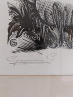Œuvre originale (Gérard Goudain) gravure sur bois au crayon, Antiquités & Art, Art | Dessins & Photographie, Enlèvement ou Envoi