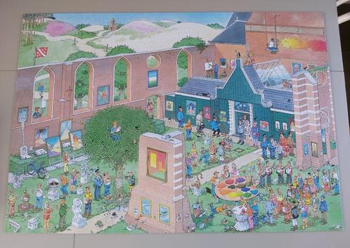 Cartoonpuzzel Jan van Haasteren: de kunstmarkt - 2000 stukje, Hobby en Vrije tijd, Denksport en Puzzels, Zo goed als nieuw, Legpuzzel