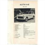 Austin A40 Vraagbaak losbladig 1958-1962 #1 Nederlands, Boeken, Auto's | Boeken, Gelezen, Ophalen of Verzenden