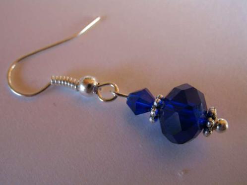 Oorringen: kristal en Swarovski: cobalt blauw, Handtassen en Accessoires, Oorbellen, Nieuw, Hangers, Glas, Blauw, Met kristal