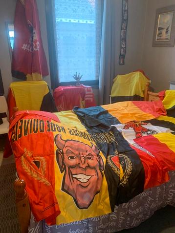 Lot de drapeaux des DIABLES ROUGES et de la Belgique, Divers, Drapeaux & Banderoles, Enlèvement ou Envoi