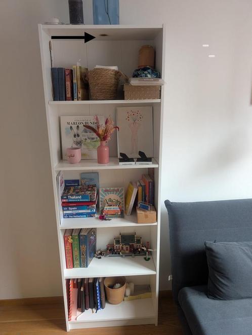 IKEA GERSBY boekenkast — 180 cm — Wit, Huis en Inrichting, Kasten | Boekenkasten, Gebruikt, 50 tot 100 cm, 150 tot 200 cm, Minder dan 25 cm