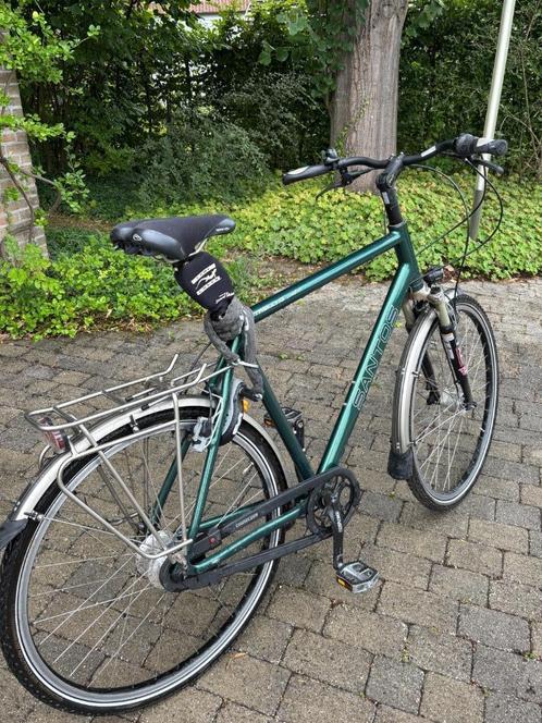 Donkergroene herenfiets merk Santos trekking  VERKOCHT, Fietsen en Brommers, Fietsen | Heren | Herenfietsen, Zo goed als nieuw