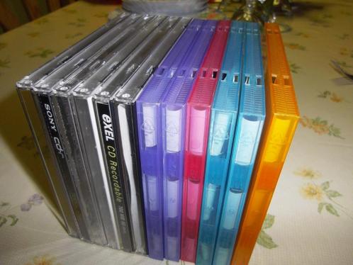12 Lege CD-Hoezen - Leuke kleurtjes, Cd's en Dvd's, Cd's | Overige Cd's, Zo goed als nieuw, Ophalen of Verzenden