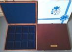 2 houten muntenboxen voor munten Koningshuis, Postzegels en Munten, Ophalen of Verzenden