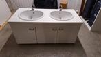 lavabo meubel 2stuks compleet met kranen als nieuw !, Comme neuf, 100 à 150 cm, Enlèvement, Moins de 100 cm