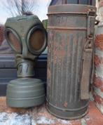 Duitse gasmasker set op naam en feldpost, Verzamelen, Ophalen of Verzenden, Landmacht, Overige typen