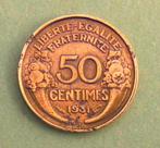 1931 50 centimes Morlon France, Timbres & Monnaies, Monnaies | Europe | Monnaies non-euro, Enlèvement ou Envoi, Monnaie en vrac