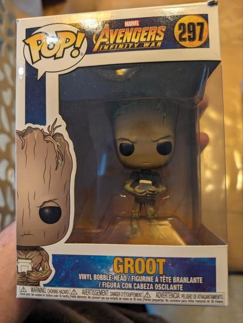 POP 297 Groot Avenger Infinite War - Marvel, Collections, Jouets miniatures, Comme neuf, Enlèvement ou Envoi