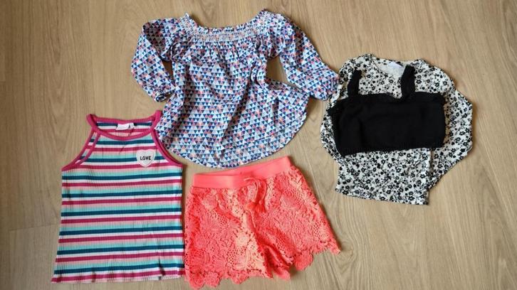 Pakket meisjeskledij 5 stuks maat 122/128, Kinderen en Baby's, Kinderkleding | Kinder-kledingpakketten, Zo goed als nieuw, Maat 128