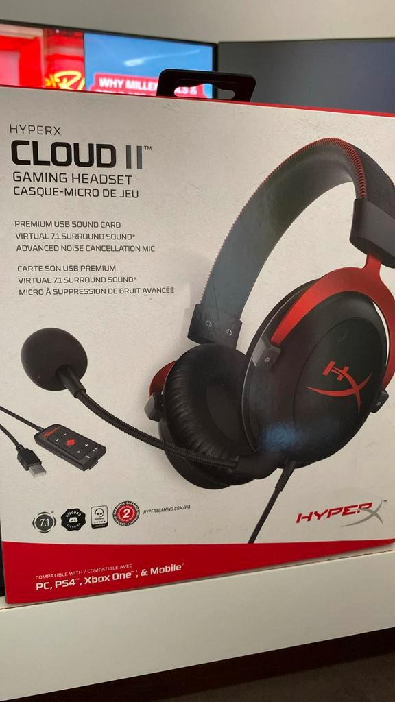HyperX Cloud II 7.1 Headset, Computers en Software, Headsets, Zo goed als nieuw, Ophalen