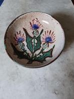 VALLAURIS poterie céramique décor fait main chardons vintage, Enlèvement