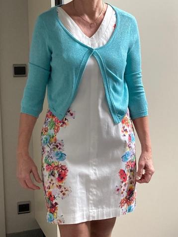 Mooie jurk met bijpassende trui BLUE BAY, maat 42. Zr. g. st, Kleding | Dames, Jurken, Maat 42/44 (L), Ophalen of Verzenden, Zo goed als nieuw