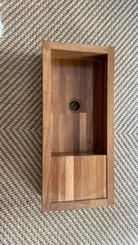 Handgemaakte houten wasbak- uniek stuk, Doe-het-zelf en Bouw, Hout en Planken, Gebruikt, Ophalen