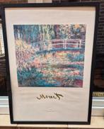 Grote vintage kader Monet- Japanese brug met Lily, Huis en Inrichting, Ophalen of Verzenden, Zo goed als nieuw