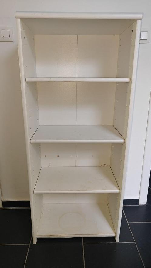 Stevig wit rek, Huis en Inrichting, Kasten | Wandmeubels, Gebruikt, 100 tot 150 cm, Minder dan 150 cm, 25 tot 50 cm, Met plank(en)