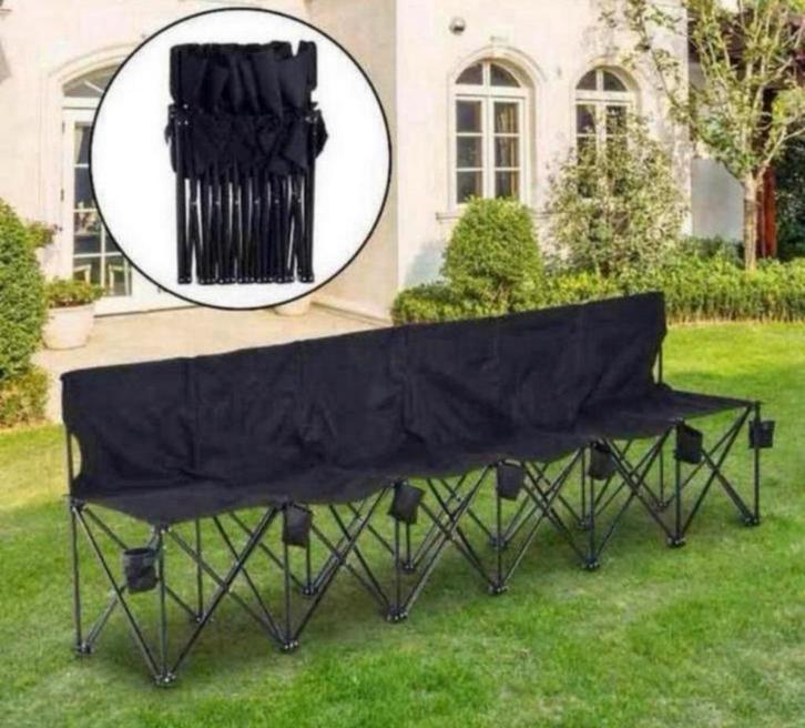Outsunny 6-persoons zit bank INKLAPBAAR sport tuin feest set, Tuin en Terras, Tuinbanken, Nieuw, Ophalen of Verzenden