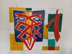 Broer Dobbelsteen olieverfschilderij op doek 100Cm x 120Cm, Antiek en Kunst, Kunst | Schilderijen | Modern, Ophalen