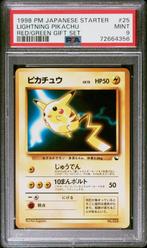 PSA9 - LIGHTNING PIKACHU #25 - Red/Green Gift Set 1998, Cartes en vrac, Enlèvement ou Envoi, Neuf