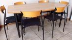 Table + 6 chaises, Comme neuf, 100 à 150 cm, Ovale, Autres essences de bois