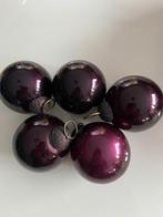 5 Zware 60 jaar oude massieve glazen retro HEKSENKERSTBALLEN, Ophalen, Zo goed als nieuw
