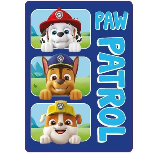 Paw Patrol Fleece Deken - Pups Fleecedeken / Plaid, Kinderen en Baby's, Kinderkamer | Beddengoed, Nieuw, Deken of Dekbed, Blauw