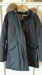Zwarte dames donsjas met bontkraag Woolrich, Kleding | Dames, Jassen | Winter, Ophalen, Zwart, Maat 46/48 (XL) of groter, Woolrich