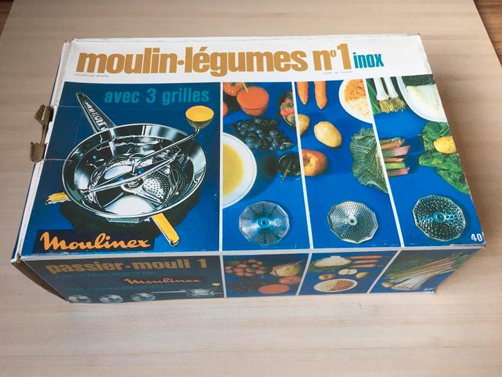 Vintage Moulinex Groentenmolen n1 - Inox Nieuw!!!!, Antiek en Kunst, Antiek | Keukengerei, Ophalen of Verzenden