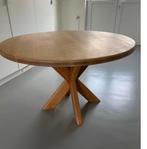 Ronde tafel in massief eikenhout, Ophalen, Gebruikt, Vijf personen of meer, 100 tot 150 cm