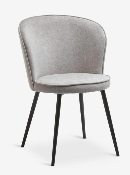 6 Stoelen stof grijs - Risskov Jysk, Maison & Meubles, Chaises, Neuf, Cinq, Six Chaises ou plus, Tissus, Gris, Enlèvement ou Envoi