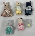 Sylvanian Families figuren set 6 stuks kat olifant poppen, Verzamelen, Poppenhuizen en Toebehoren, Verzenden, Zo goed als nieuw