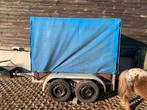 Aanhangwagen dubbel asser met huif, Auto diversen, Aanhangers en Bagagewagens, Ophalen, Zo goed als nieuw