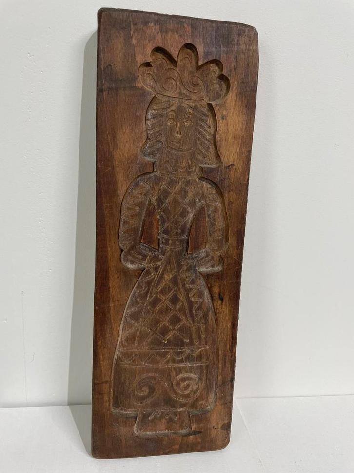 Antieke speculaasplank (figuur dame), Antiek en Kunst, Antiek | Keukengerei, Ophalen of Verzenden