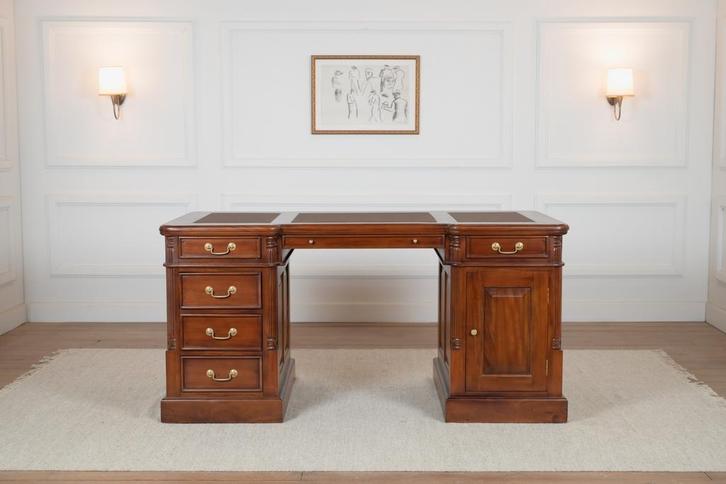 Klassiek Engels bureau 160x80 (NIEUW), Huis en Inrichting, Bureaus, Nieuw, Bureau, Ophalen of Verzenden